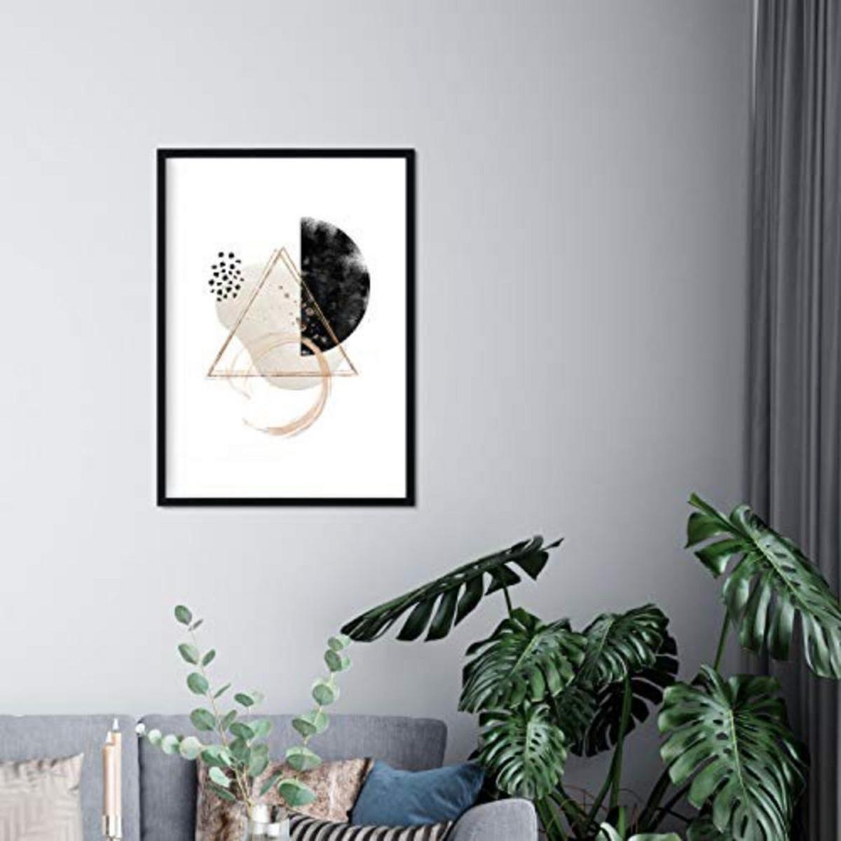 POSTER Set mit 4 Abstrakte Formen und Figuren Braun A3 Rahmenlos - Klar, Papier (29.7/3cm) - Nacnic