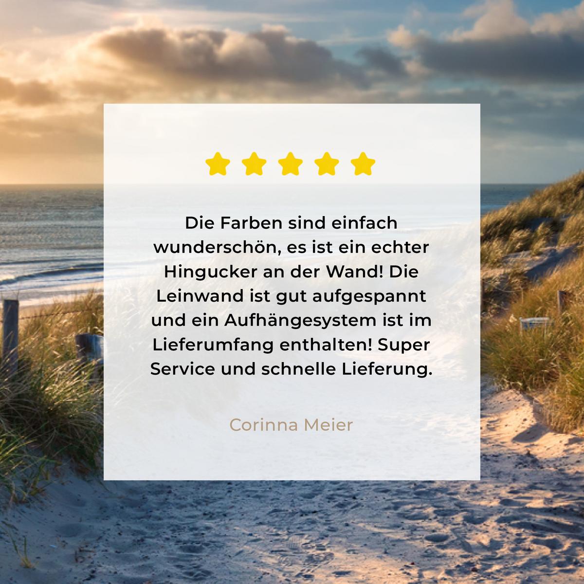 LEINWANDBILD Sonnenuntergang - Strand - Düne - Gras - Ufer Gemälde 60x40 cm - Sandfarben, Textil (60/40cm) - MuchoWow