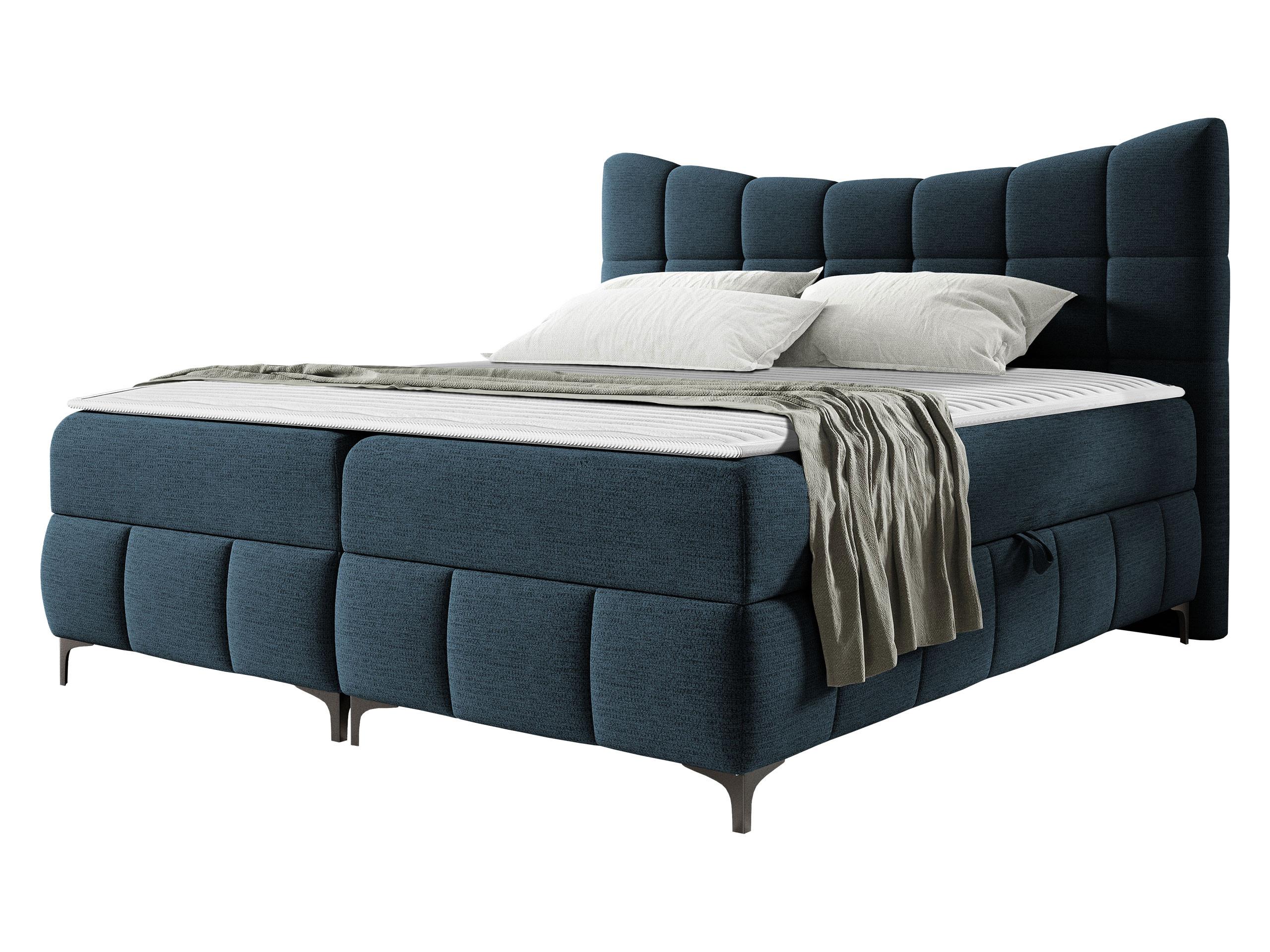 BOXBETT Nova - H3 - Schwarz/Dunkelblau, Holz/Textil (200/200cm) - MIRJAN24