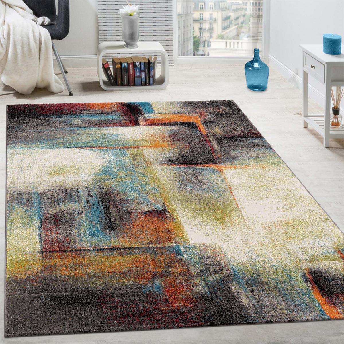 KURZFLORTEPPICH, mit Farbverlauf, aus Polypropylen, Florhöhe 12 mm, Mehrfarbig, 120 x 170 cm - Multicolor, Textil (170/120cm) - KADIMA DESIGN
