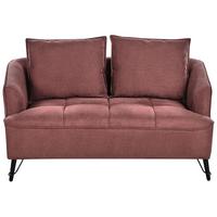 2-SITZER-SOFA Stoff Burgunderrot Hobro - Dunkelrot, Textil (147/87/85cm) - Beliani