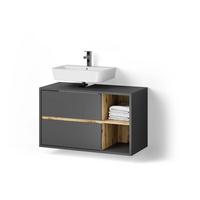 WASCHBECKENUNTERSCHRANK Vomano Anthrazit 100 x 60 cm - Anthrazit, Holzwerkstoff (100/60/45.5cm) - Livinity®