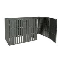 MÜLLTONNENBOX ERWEITERUNG Anthrazit - Anthrazit, Metall (76/115/100cm) - MCW