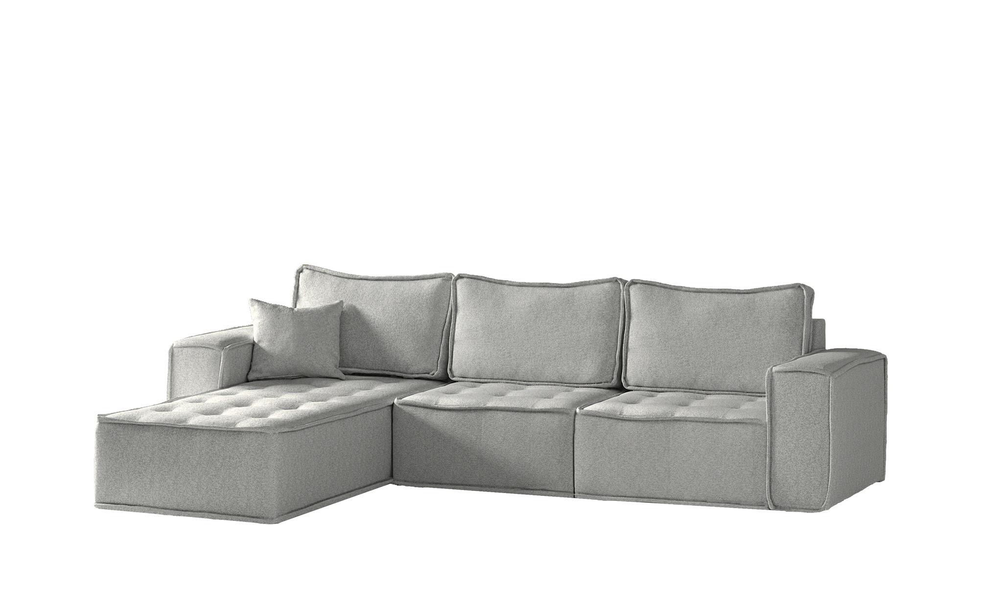 ECKSOFA Sande In Alpine - Hellgrau, Holzwerkstoff/Textil (292/192cm) - Fun Möbel