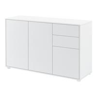 SIDEBOARD Paarl 3-türig - Weiß Hochglanz, Holzwerkstoff (117/74/36cm) - [en.casa]