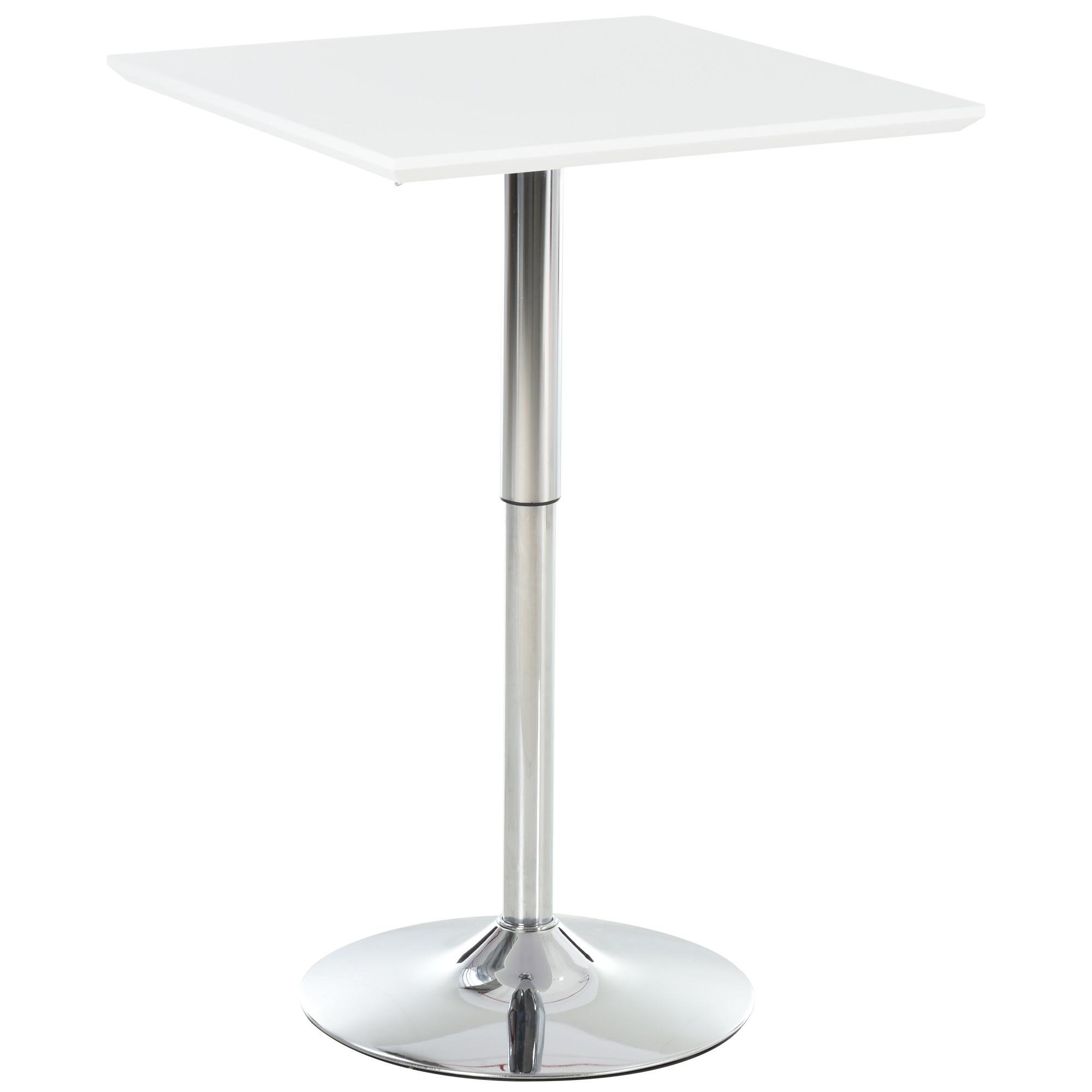 BARTISCH, MDF-Platte, Stahl, Weiß - Weiß, Kunststoff (60/60/92cm) - HOMCOM