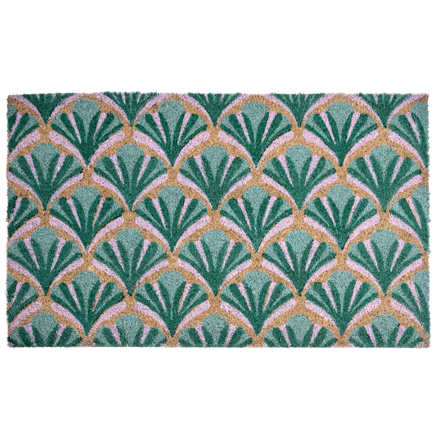 FUSSMATTE Grün 45/75 cm Kokosfasern Tatalik - Grün, Textil (45/75cm) - Beliani