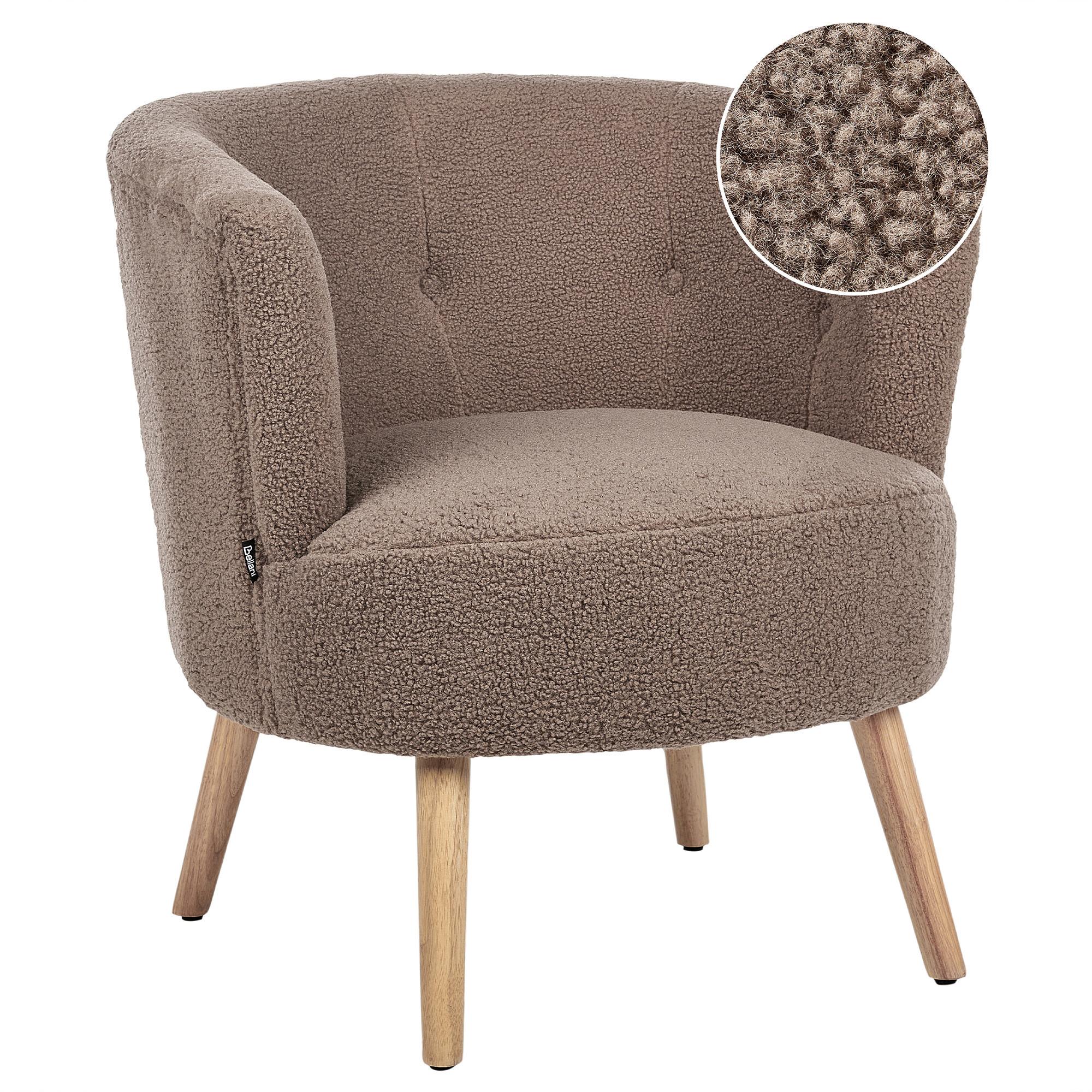 SESSEL Braun Odenzen - Braun, Textil (72/77/73cm) - Beliani