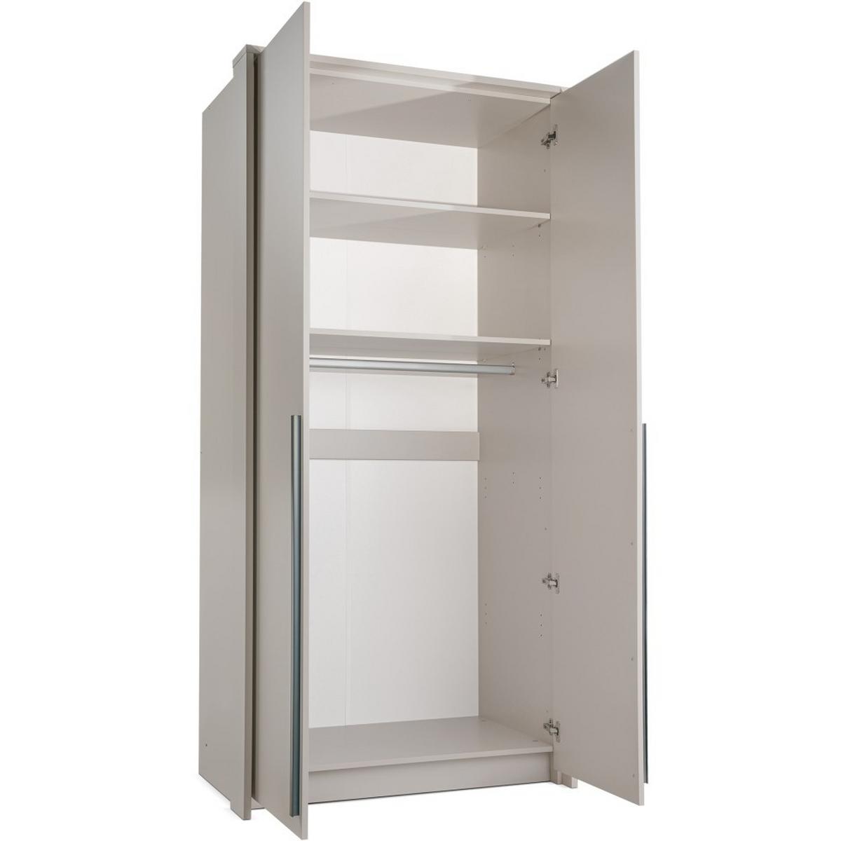 DREHTÜRENSCHRANK Giana mit 2 Türen, 105 cm, Beige Sand - Sandfarben/Beige, Holzwerkstoff (105/217/65cm) - Beautysofa