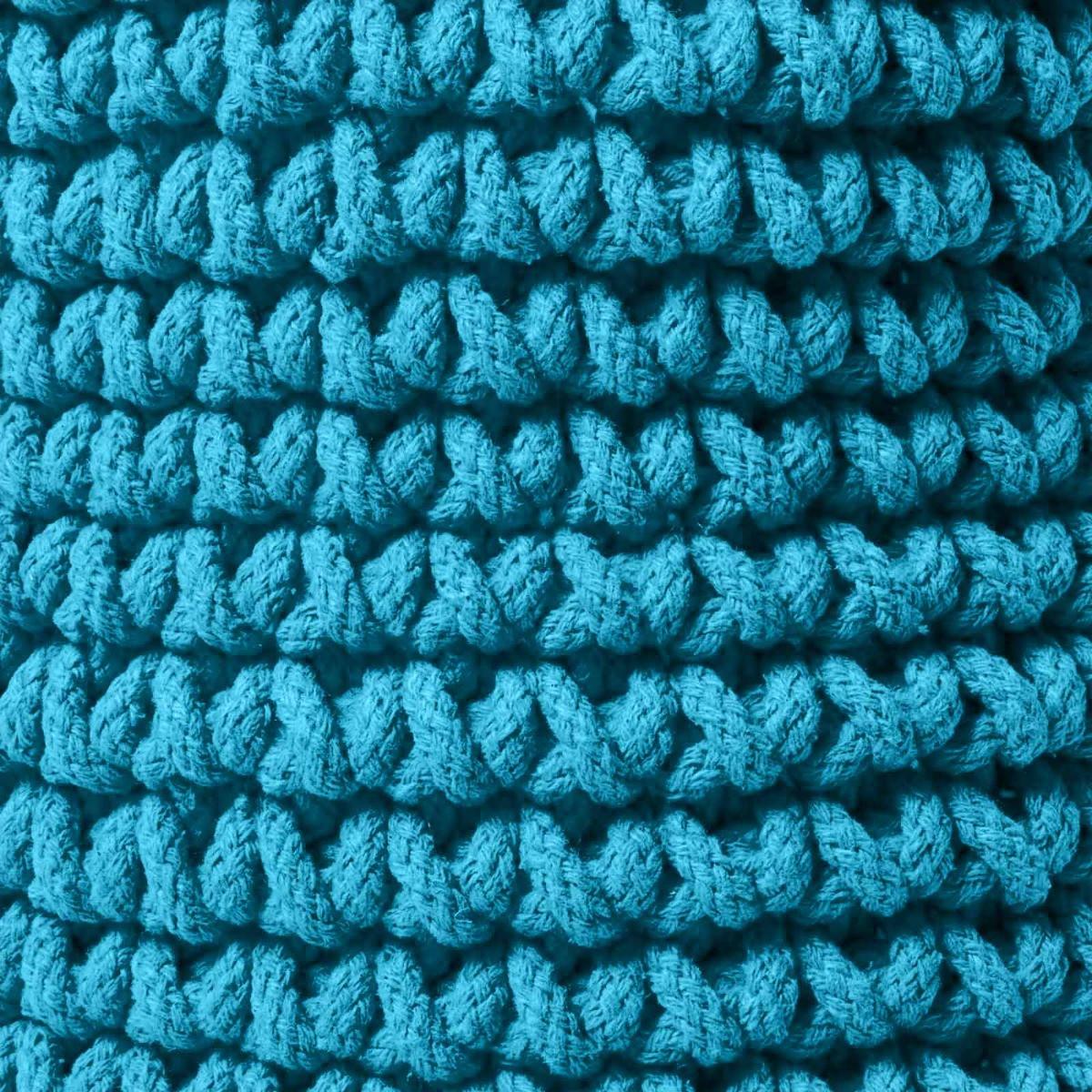 AUFBEWAHRUNGSKORB Baumwolle 42/37 cm - Türkis, Textil (42/42/37cm) - Homescapes