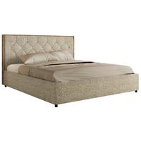 POLSTERBETT LARINO CLASSIC 140/200 - Beige Strukture - Multipocket-Matratze - Beige, Textil (140/200cm) - MKS