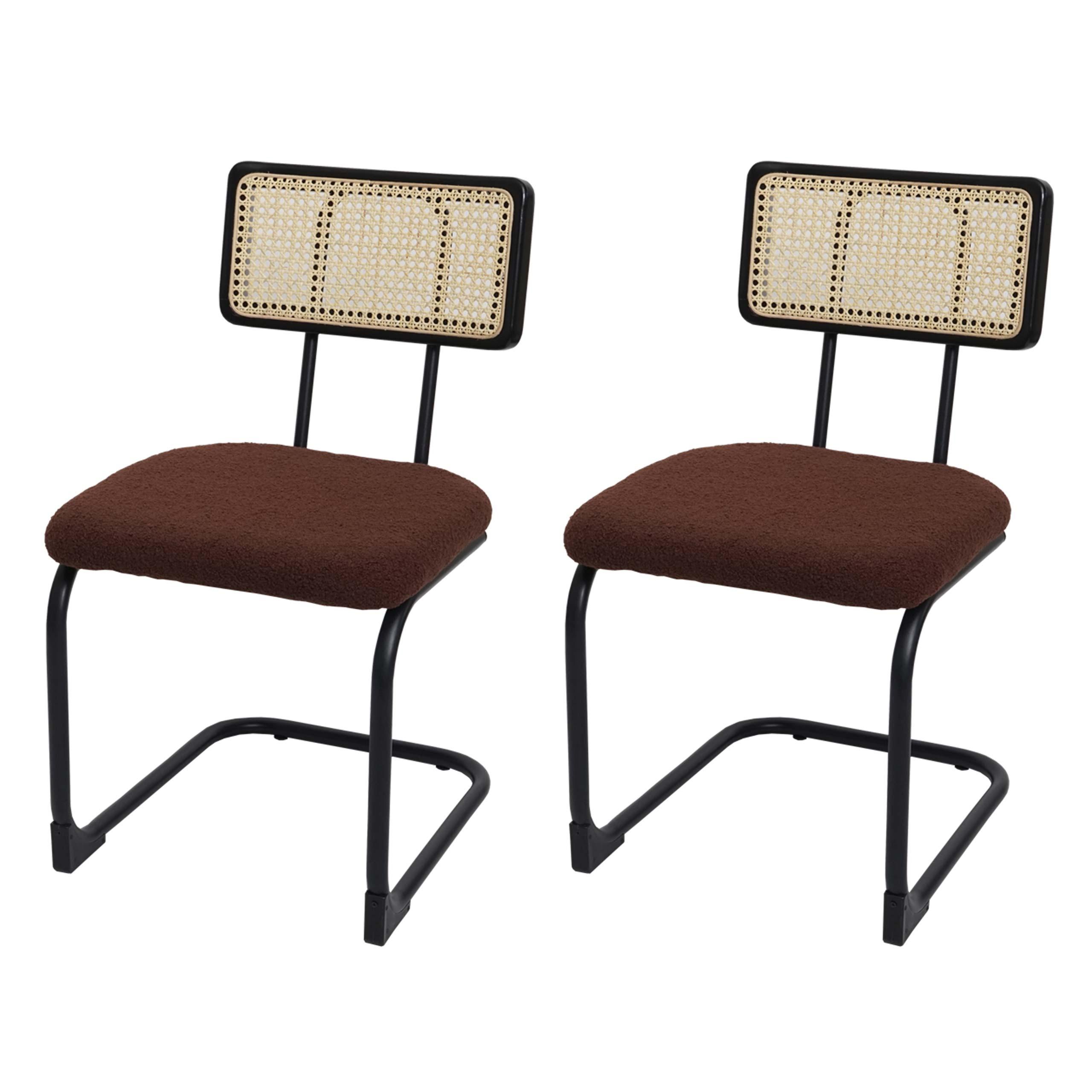 FREISCHWINGER-STUHL Braun, Schwarz - Schwarz/Braun, Holz (45/80/52cm) - MCW