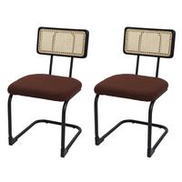 FREISCHWINGER-STUHL Braun, Schwarz - Schwarz/Braun, Holz (45/80/52cm) - MCW