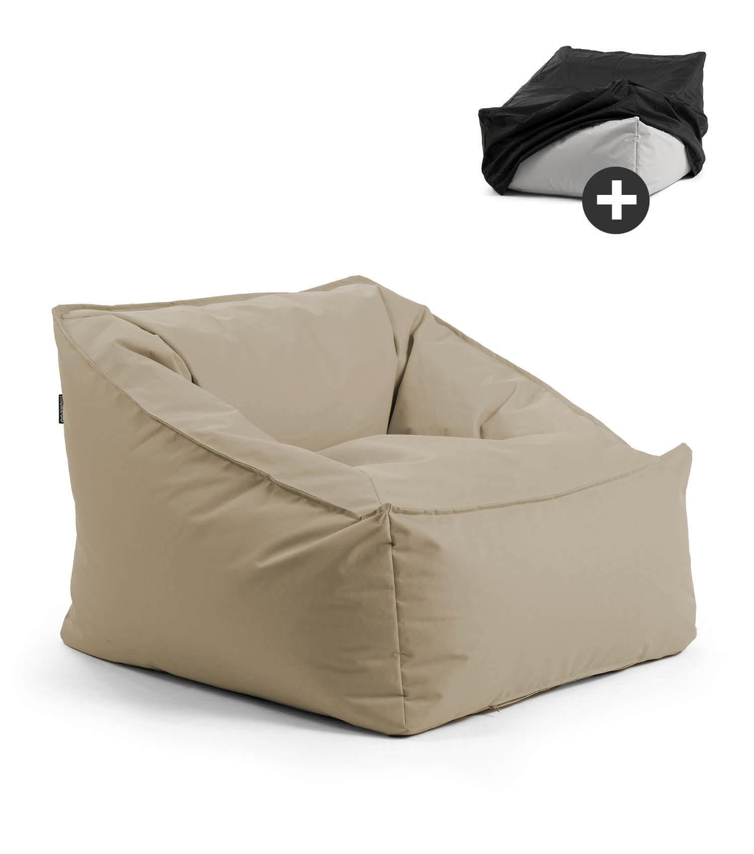 OUTDOOR SITZSACK Der Sunnyboy - Beige, Textil (80/60/83cm) - Mokebo