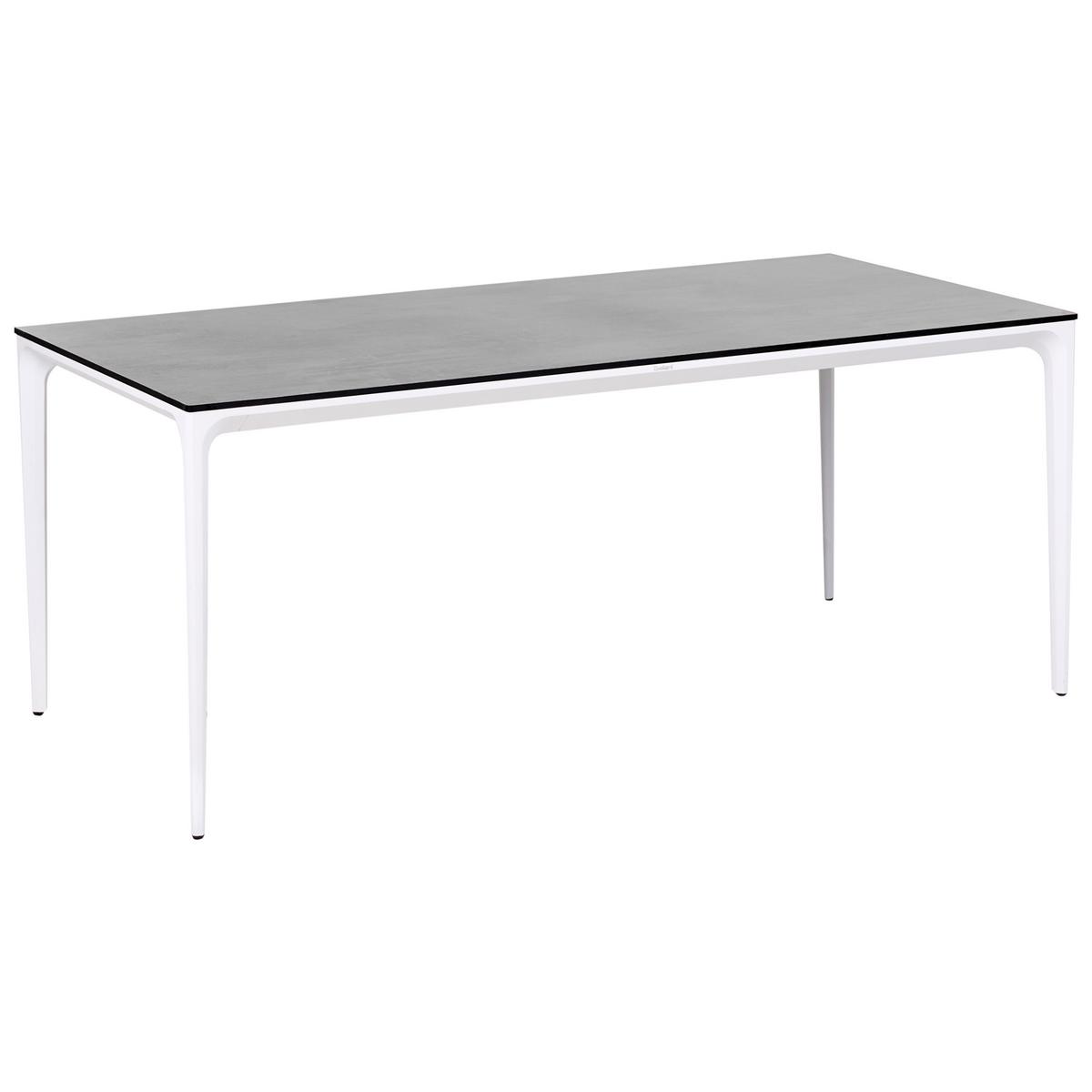 GARTENTISCH 180/90 cm Steinoptik Dunkelgrau Sovareto - Dunkelgrau, Kunststoff (180/90/75cm) - Beliani