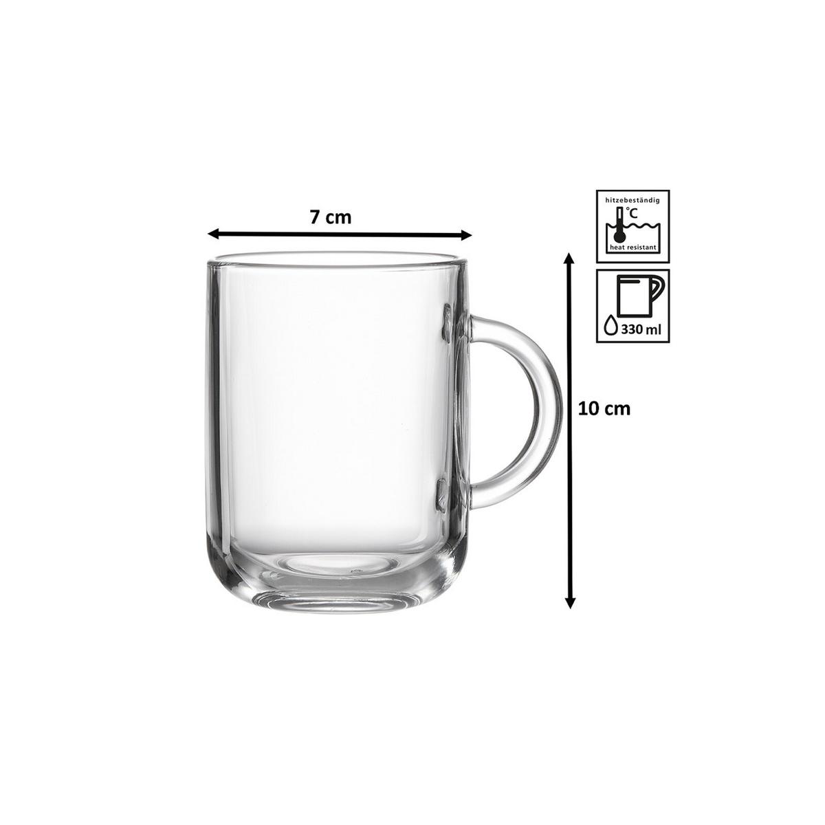 KAFFEE- / GLÜHWEIN-GLÄSER Marco transparent 330 ml 30er Set - Transparent, Glas (0.33L) - Ritzenhoff Breker
