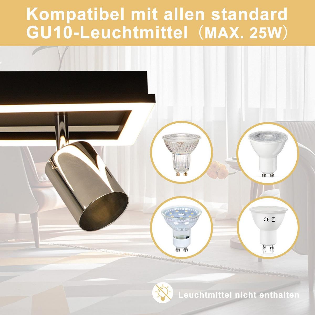 DECKENSTRAHLER Dunn 1-flammig 32/13/15.5cm - Schwarz, Metall (32/13/15.5cm) - Nettlife