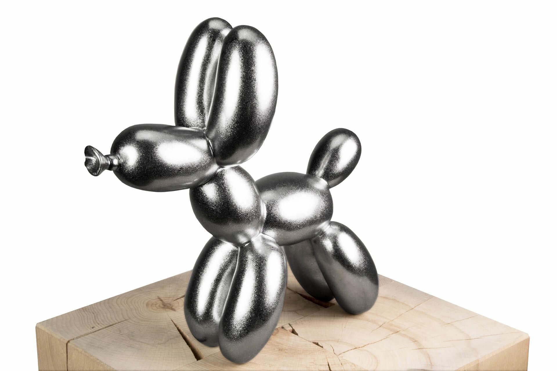 SKULPTUR Silber 28/26 cm - Silberfarben, Stein (0.95/26/10cm) - KUNSTLOFT