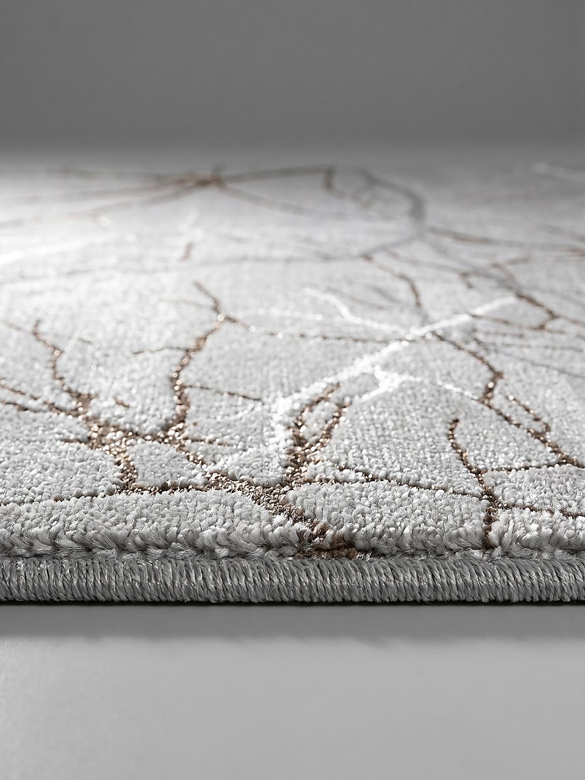 KURZFLORTEPPICH Abstrakt KAVALA Polyester Grau 160 x 230 cm - Grau, Textil (160/230cm) - KADIMA DESIGN