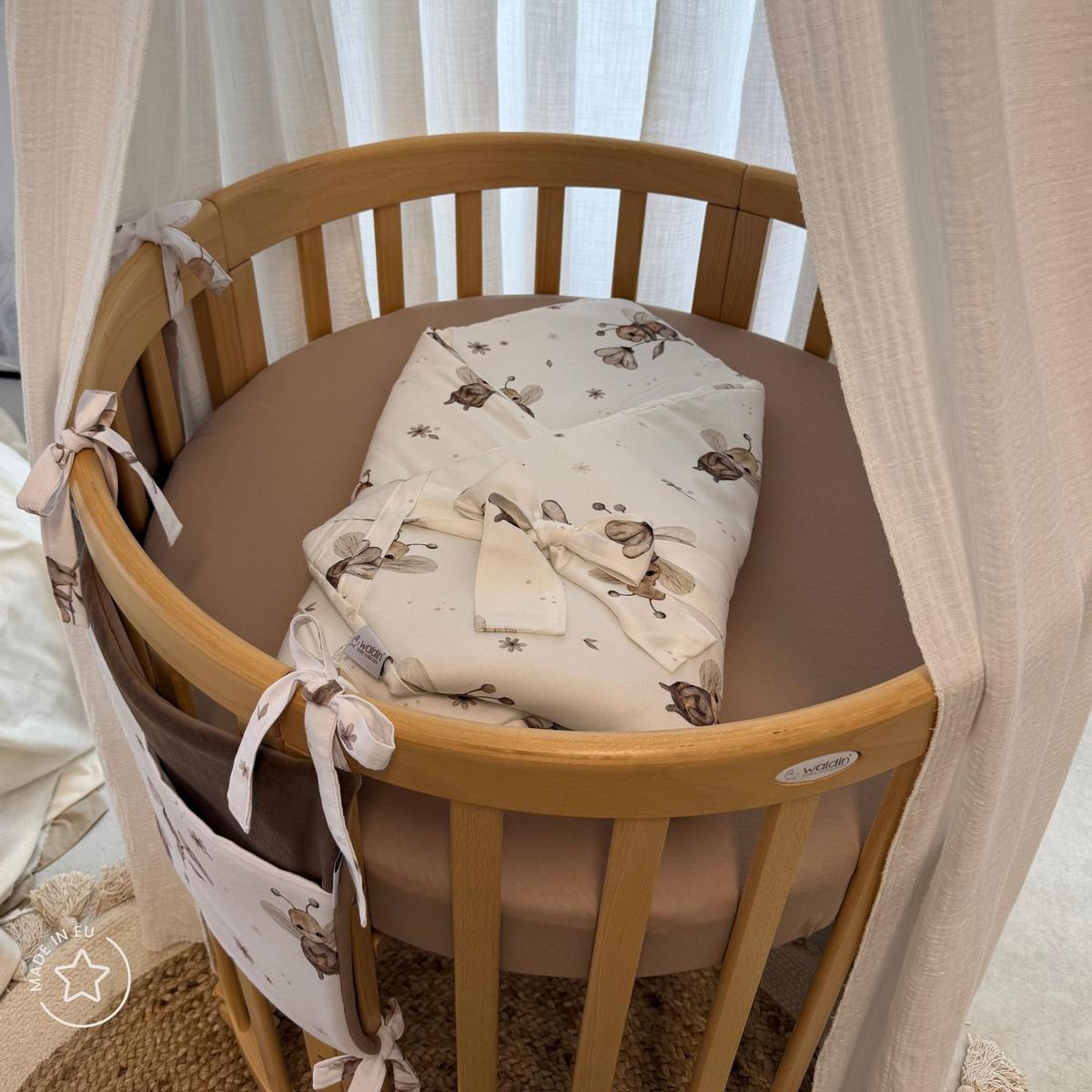 BABY Kokosmatratze 7in1 oval - Weiß, Naturmaterialien/Textil (73/73cm) - waldin
