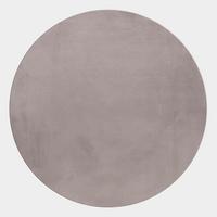 KURZFLORTEPPICH Waschbar NECKAR, einfarbig, aus Polyester, Beige, Ø 120 cm - Beige, Textil (120/120cm) - KADIMA DESIGN