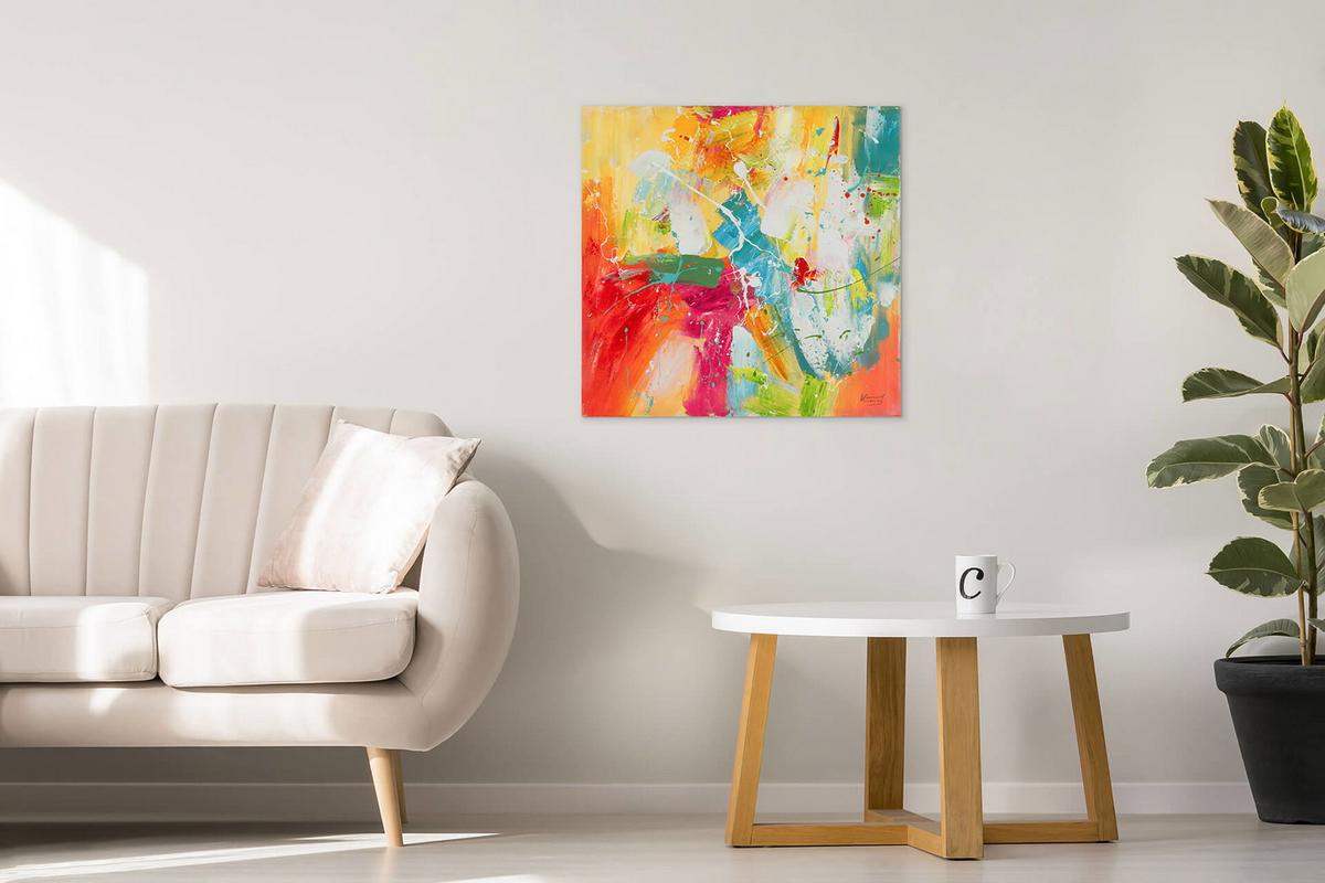 LEINWANDBILD 80/80 cm - Multicolor, Textil (80/80cm) - KUNSTLOFT