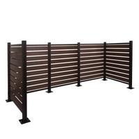 ALU MÜLLTONNEN-ZAUN Braun - Braun, Metall (300/130/110cm) - MCW