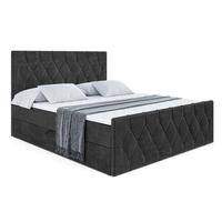 BOXBETT VELANTO-Z - 140 x 200 - H3 - Schwarz - Schwarz, Holzwerkstoff (140/200cm) - ALTDECOR