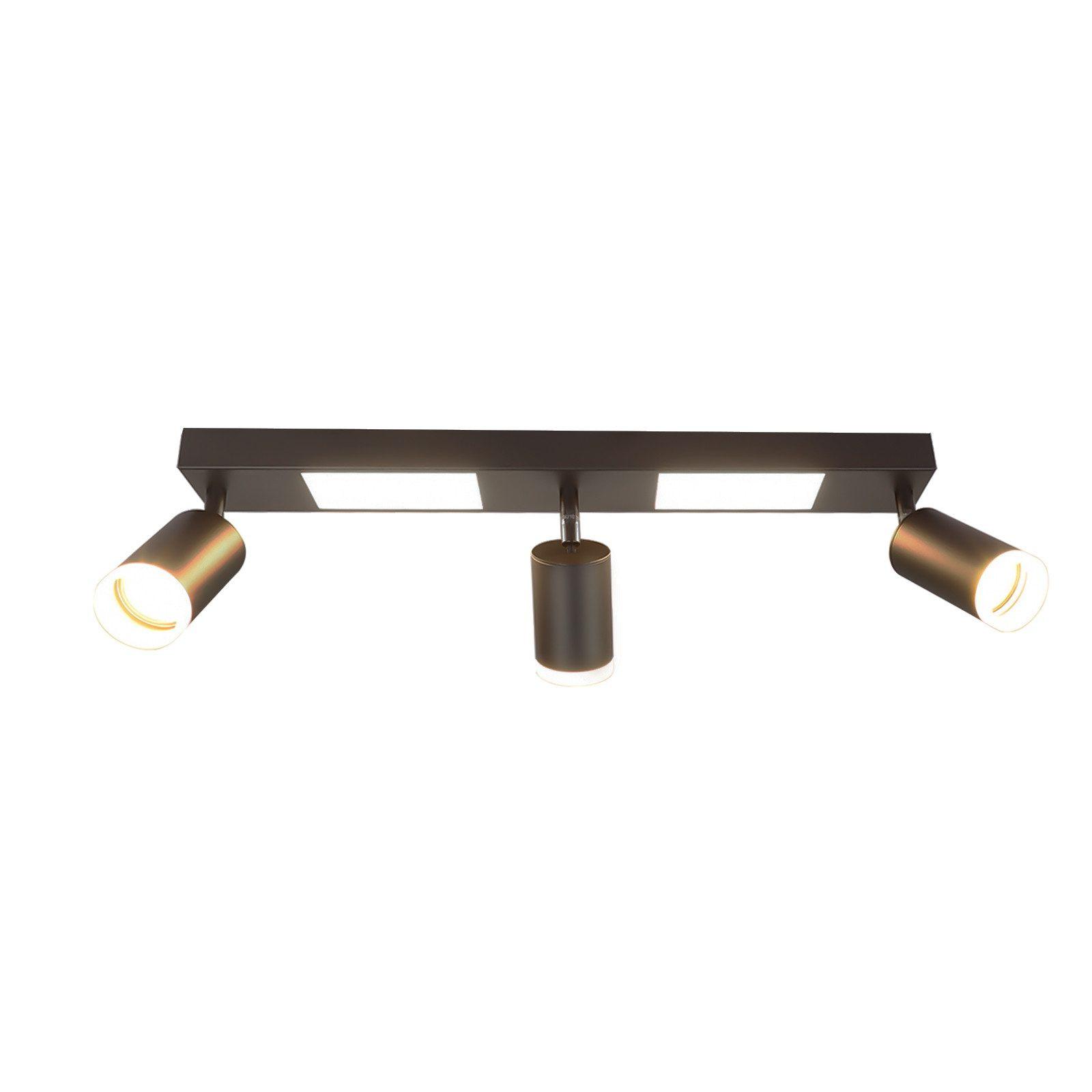 DECKENSTRAHLER Bocholt 3-flammig 51/8/16.9 cm - Schwarz, Metall (51/8/16.9cm) - Nettlife