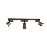 DECKENSTRAHLER Bocholt 3-flammig 51/8/16.9 cm - Schwarz, Metall (51/8/16.9cm) - Nettlife