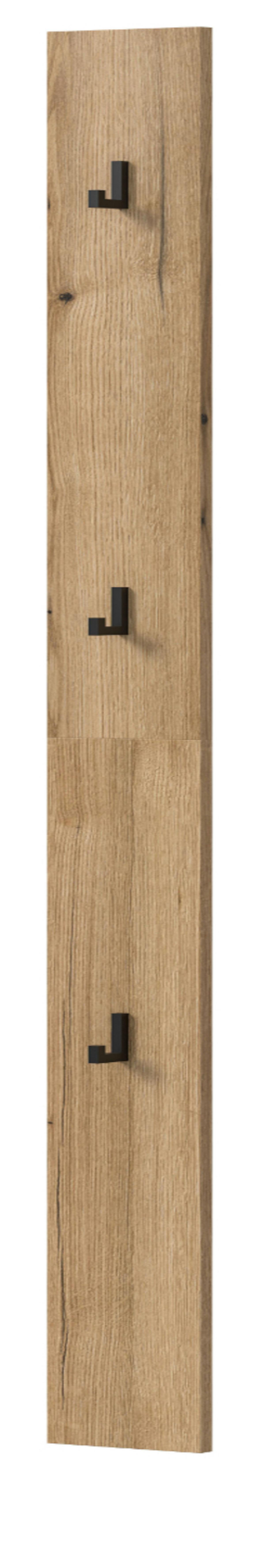 GARDEROBENPANEEL Evoke Eiche, Wandgarderobe 15 x 160 cm - Eichefarben, Holzwerkstoff/Metall (15/160/4cm) - Inn.Furn