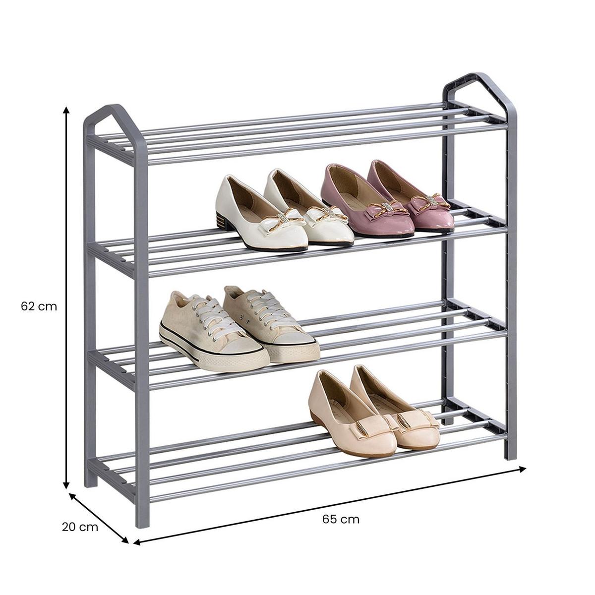 SCHUHREGAL TRALEE grau - Grau, Metall (65/62/19cm) - IDIMEX