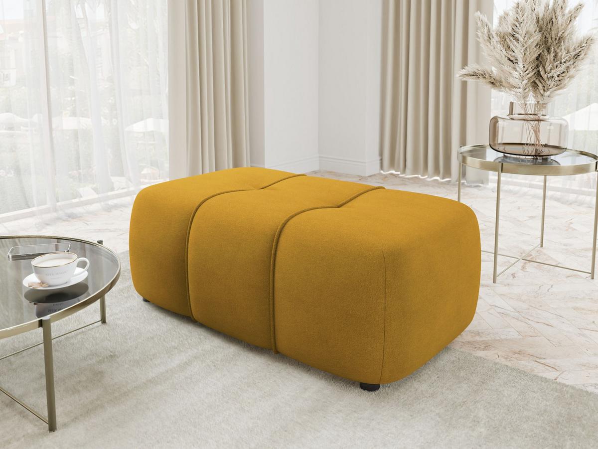 POLSTERHOCKER Furyn - Gelb/Schwarz, Holzwerkstoff/Kunststoff (93/38/62cm) - MIRJAN24