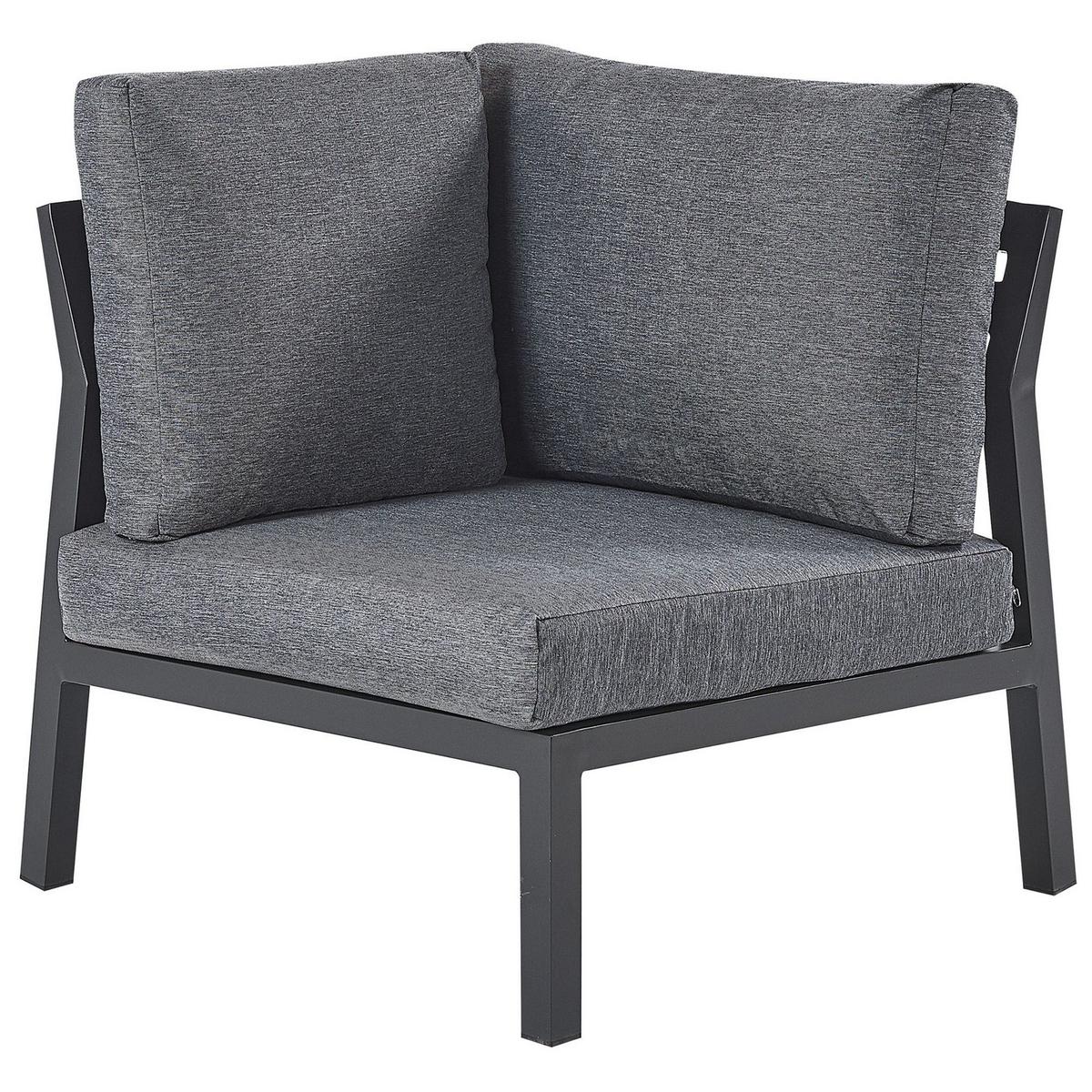 LOUNGE-SET schwarz Vizzini - Schwarz, Metall - Beliani
