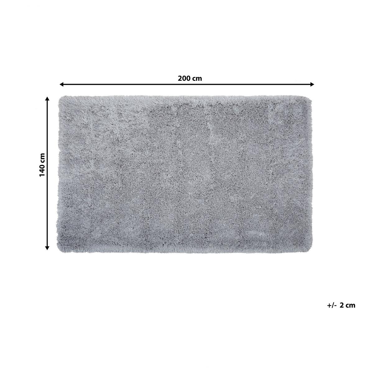 SHAGGY-TEPPICH Cide 200/140 cm - Grau, Kunststoff (140/200cm) - Beliani
