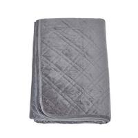 TAGESDECKE Samt 200/200 cm, geometrisch gemustert - Grau, Textil (200/200cm) - Homescapes