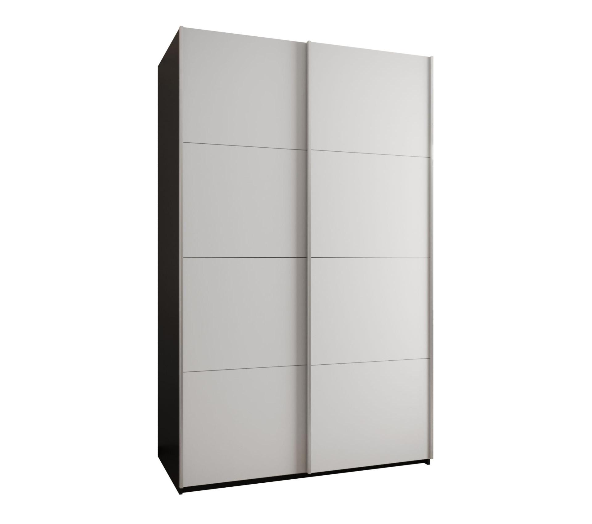 SCHWEBETÜRENSCHRANK 245,5/150/64 2-türig - Silberfarben/Schwarz, Holz/Metall (150/245/64cm) - Abiks Möbel