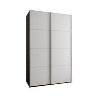 SCHWEBETÜRENSCHRANK 245,5/150/64 2-türig - Silberfarben/Schwarz, Holz/Metall (150/245/64cm) - Abiks Möbel