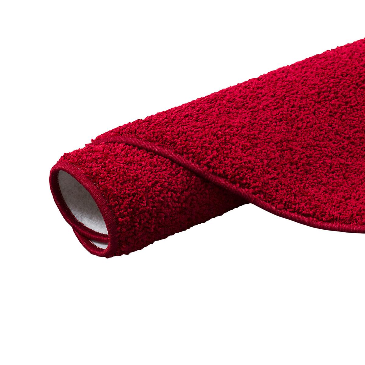 HOCHFLOR VELOURS TEPPICH COTTAGE RUND - Rot, Textil (100/100cm) - Snapstyle