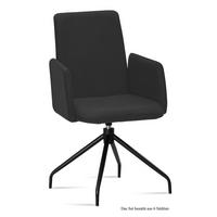 ARMLEHNSTUHL drehbar (6er-Set) Djanna 52x92x60 Schwarz/Anthrazit - Anthrazit/Schwarz, Kunststoff (60/92/52cm) - 58aufmkessel