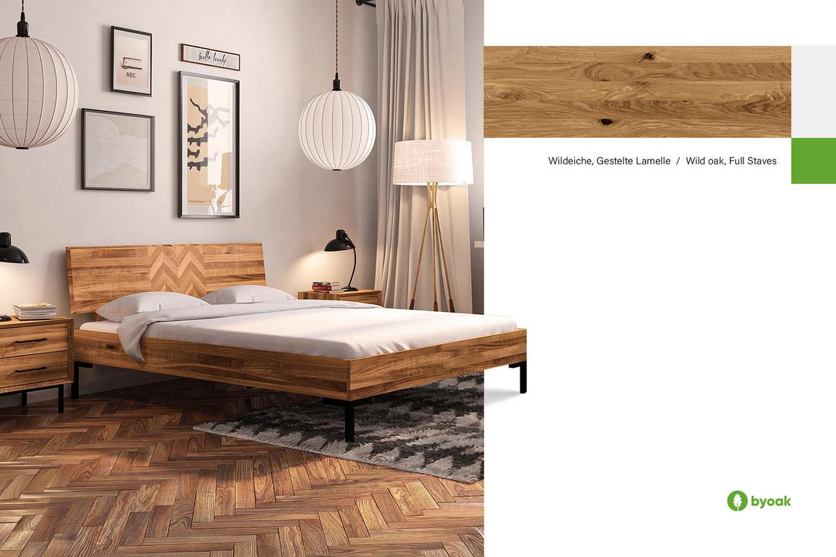 BETT LEON 2 80x200 Wildeiche - Wildeiche, Holz (80/200cm) - byoak