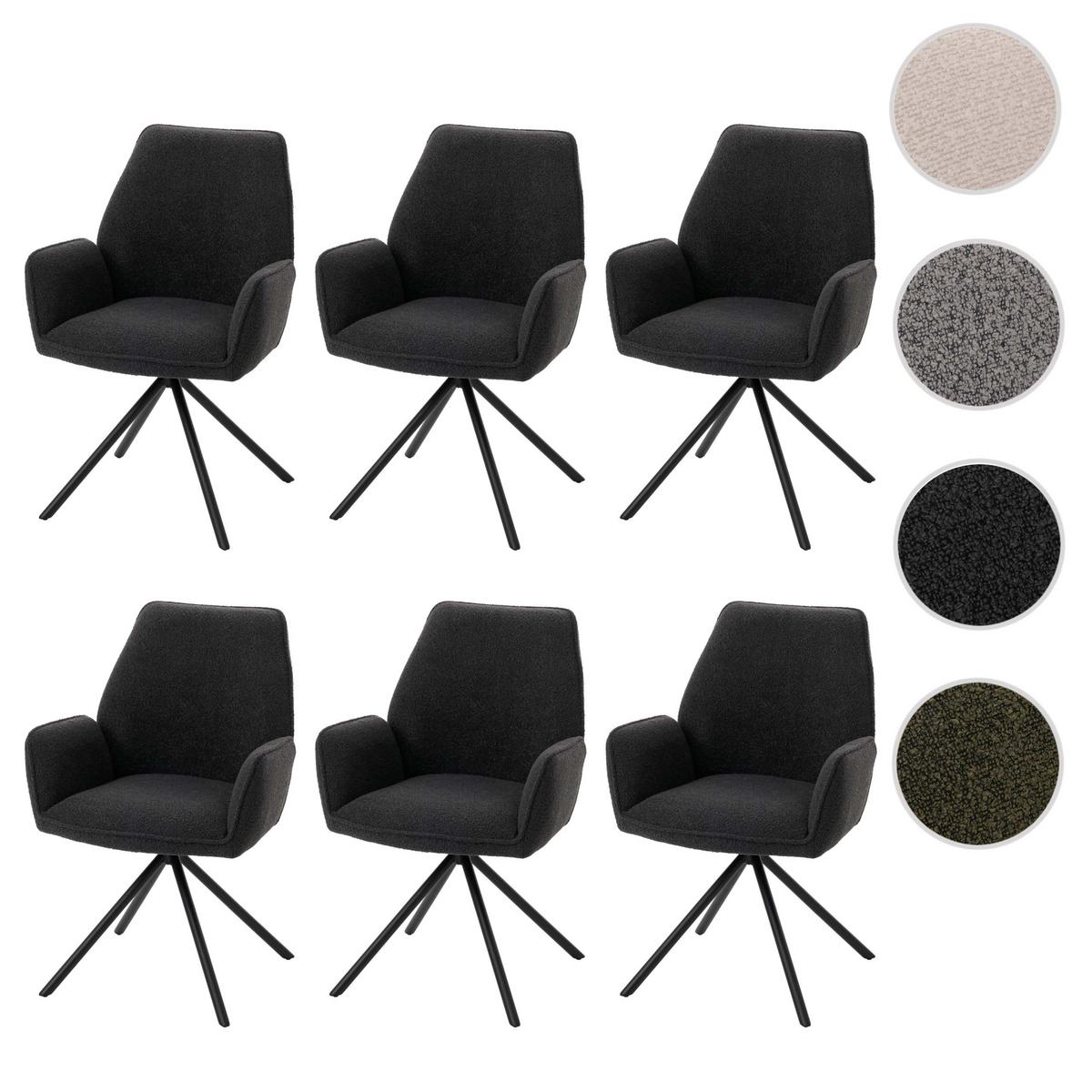 ESSZIMMERSTUHL Grau 6er-Set - Dunkelgrau/Grau, Textil (60/86/60cm) - MCW