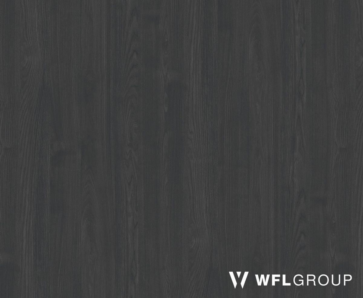ESSTISCH Aster oval, 204/90/75 cm - Eschefarben/Schwarz, Holzwerkstoff (90/204/75cm) - WFL GROUP