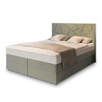 BOXBETT TRANI 140x200 cm mit Matratze und Topper - Grün - Grün, Holz (140/200cm) - MASSENO
