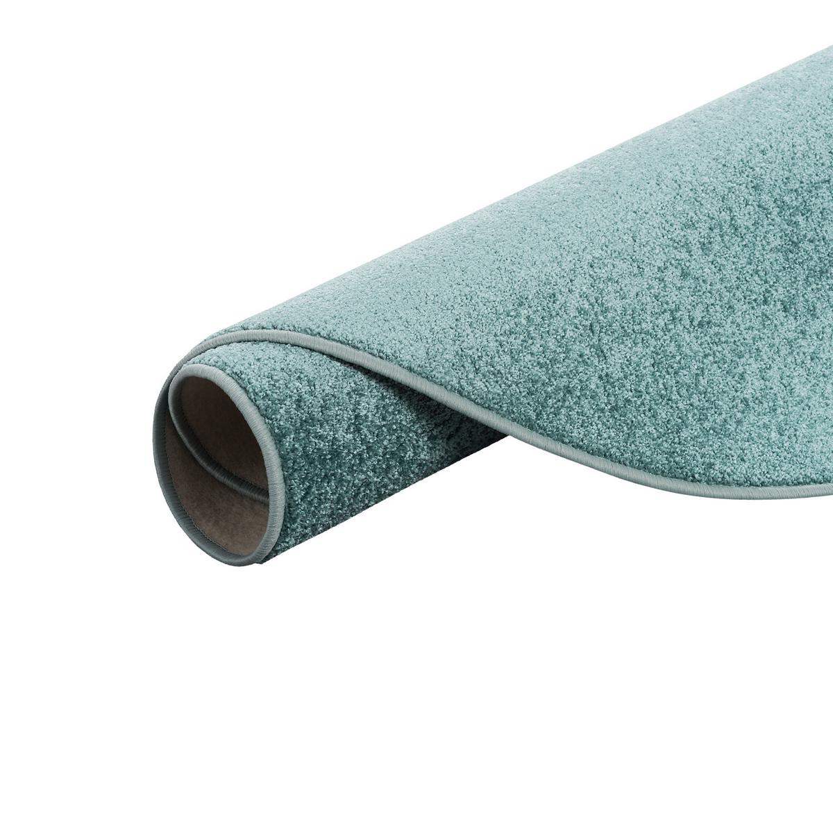 HOCHFLOR VELOURS TEPPICH LUNA RUND - Mintgrün, Textil (200/200cm) - Snapstyle