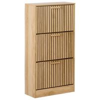 SCHUHSCHRANK Hellbraun Lynwood - Braun, Holzwerkstoff (60/113/24cm) - Beliani
