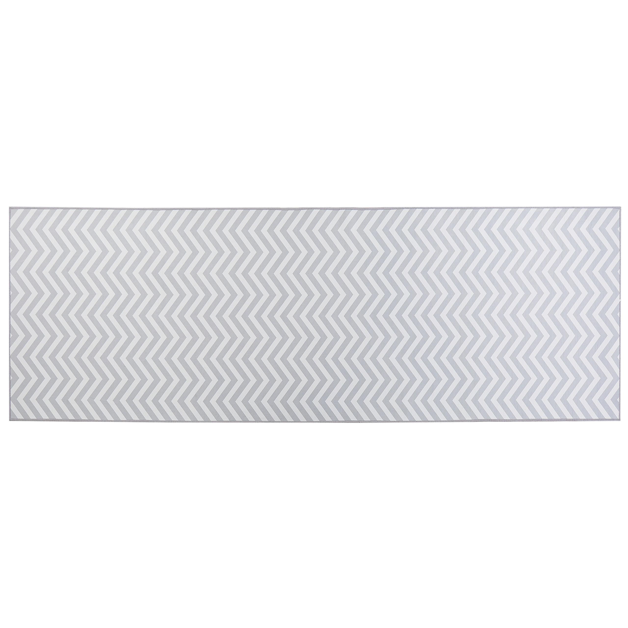 TEPPICHLÄUFER Saikheda 200/70 cm - Weiß, Kunststoff (70/200cm) - Beliani