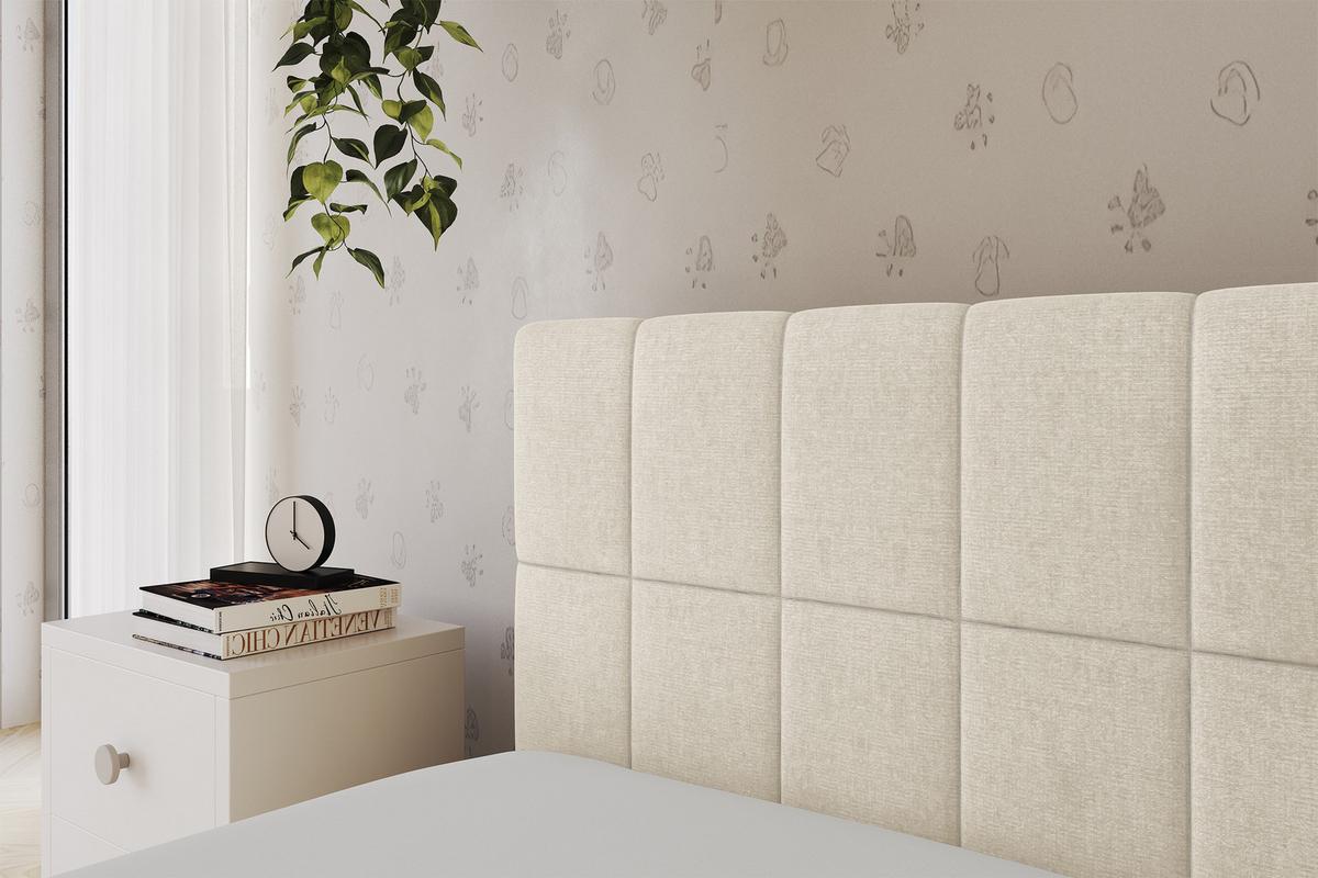 EINZELLBETT Jugendbett mit Bettkasten und Matratze H3/H4, Rechts - TULY 80x200 Beige - Naturfarben, Holzwerkstoff/Textil (80/200cm) - ALTDECOR