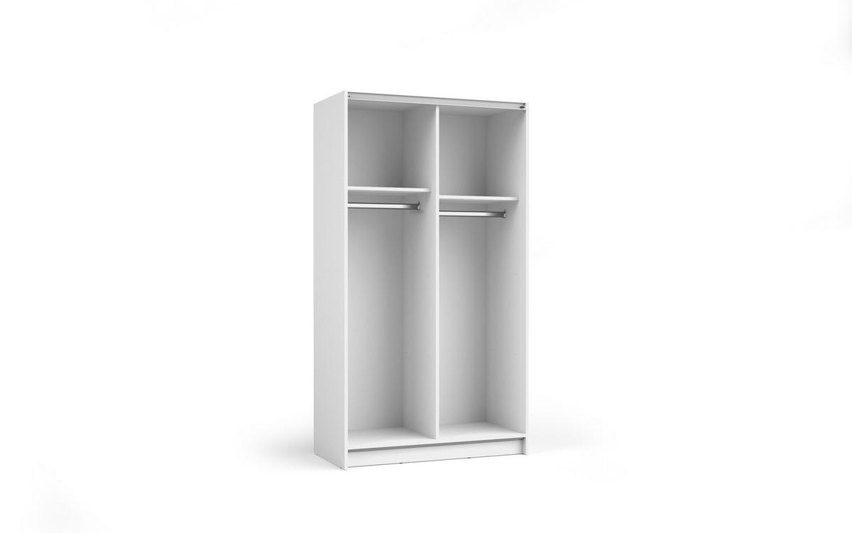 KLEIDERSCHRANK Weiß 100/182/54,6 - Weiß, Holzwerkstoff (100/182/55cm) - RAUMHIRSCH FURNITURE