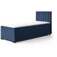 POLSTERBETT Eric 104/207/105 dunkelblau - Dunkelblau, Holzwerkstoff/Textil (100/200cm) - Beautysofa
